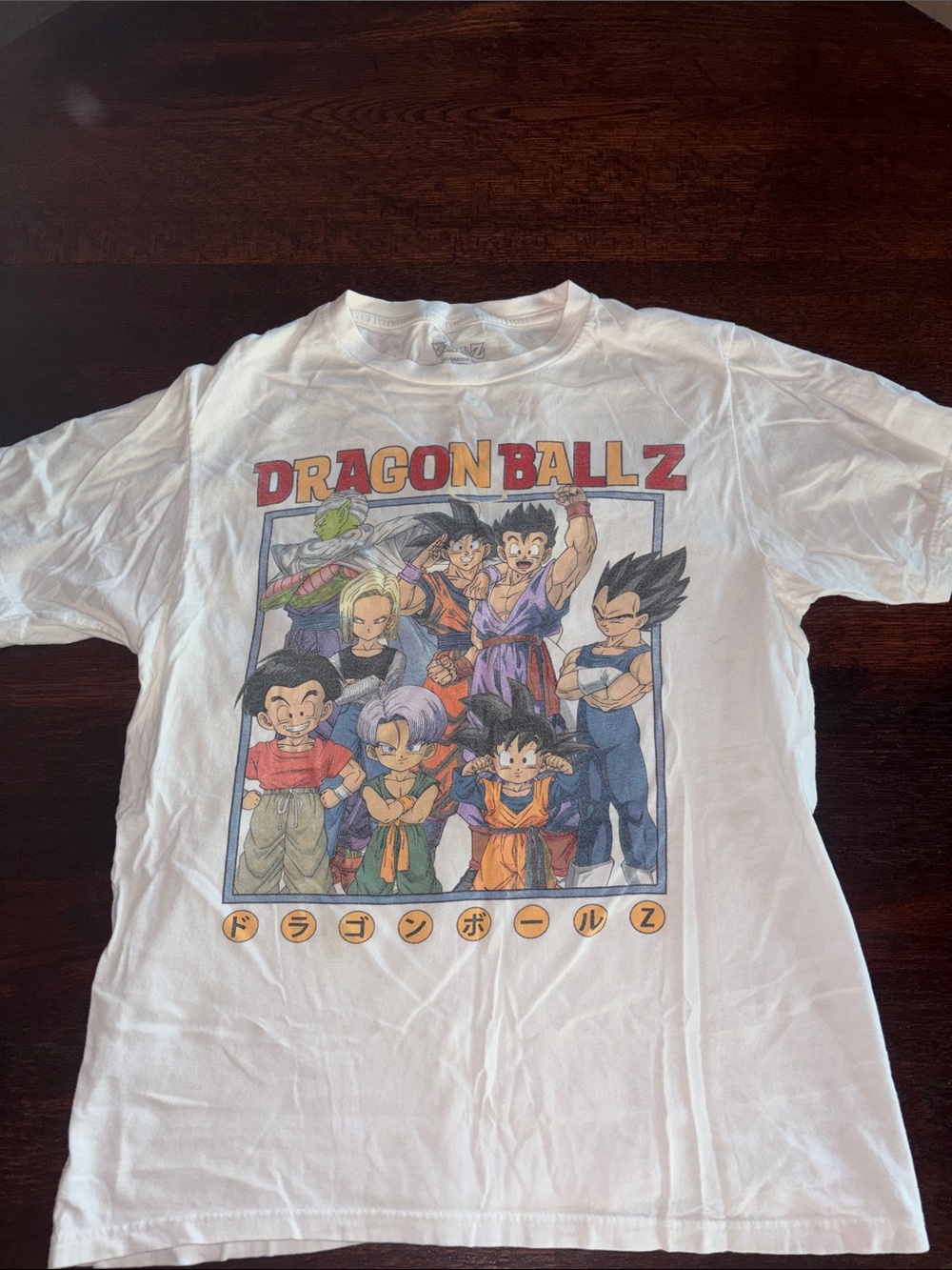 Dragon Ball Z White Graphic Crewneck Tee